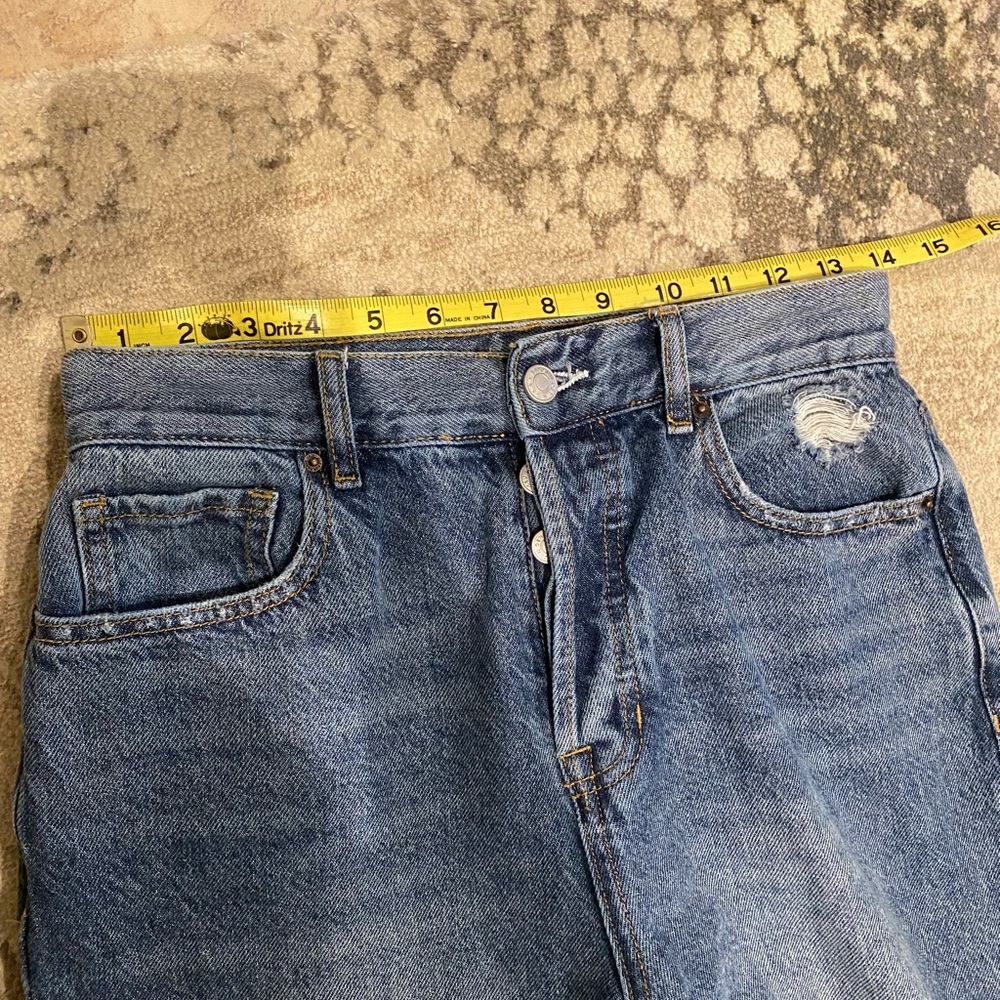 PacSun High Rise Straight Button Fly Blue Jeans - Picture 7 of 9
